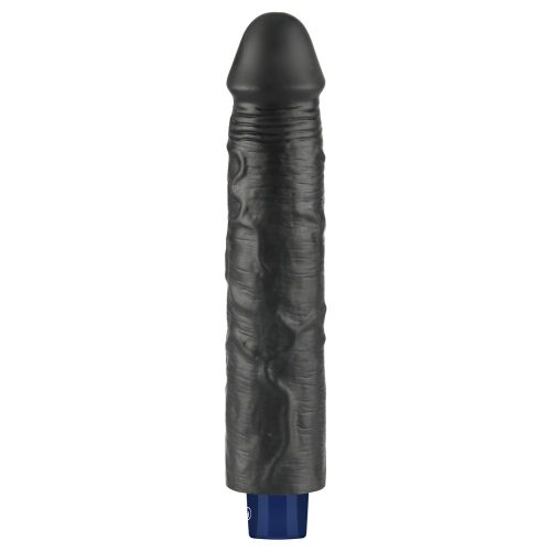9.5" REAL SOFTEE Rechargeable Vibrating Dildo(Black)_B15O50_4