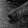 10" REAL SOFTEE Rechargeable Vibrating Dildo(Black)_B15O50_4