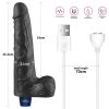 10" REAL SOFTEE Rechargeable Vibrating Dildo(Black)_B15O50_4