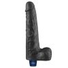 10" REAL SOFTEE Rechargeable Vibrating Dildo(Black)_B15O50_4