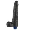10" REAL SOFTEE Rechargeable Vibrating Dildo(Black)_B15O50_4