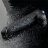 10.5" REAL SOFTEE Rechargeable Vibrating Dildo(Black)_B15O50_4