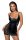 Powerwetlook dress with lace inserts - XL
