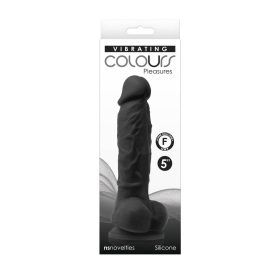 Colours - Pleasures - Vibrating - 5" Dildo - Black