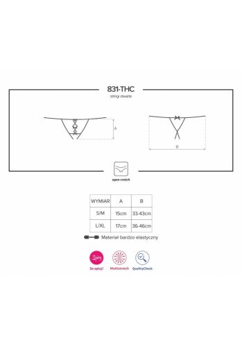 831-THC-1 crotchless thong S/M