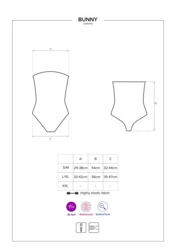 Bunny costume L/XL black