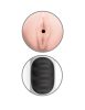 Mega Grip Vibrating Stroker Pussy White/Black/Light