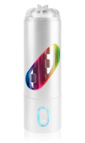 Rechargeable Roto-Bator Pussy White/Clear/Multi