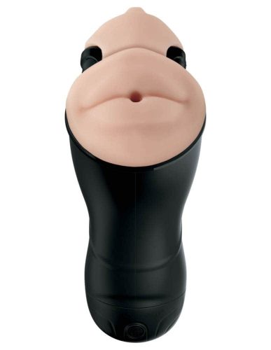 Double Penetration Vibrating Stroker Light/Black