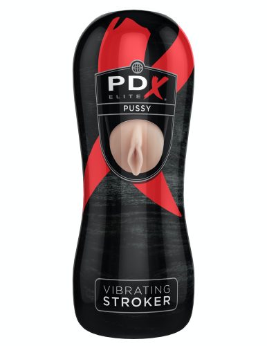 Vibrating Pussy Stroker Light/Black