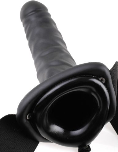 8" Hollow Strap-On Black