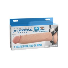 9" Silicone Hollow Strap-On Dual Density