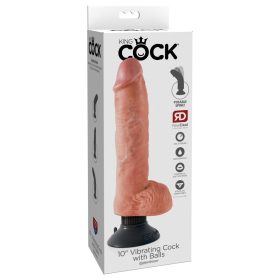 10" Vibrating Cock with Balls Light
