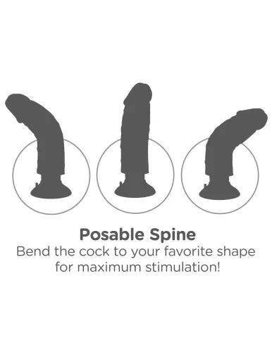 10" Vibrating Cock with Balls  Light