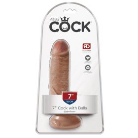 7" Cock with Balls Tan