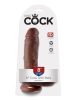 8" Cock with Balls Brown