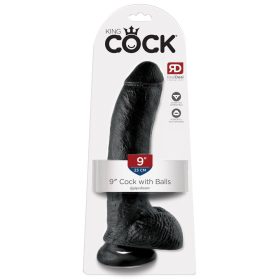 9" Cock with Balls Black