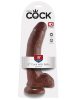 9" Cock with Balls Brown