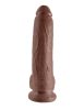 9" Cock with Balls Brown