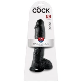 10" Cock with Balls  Black