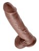 10" Cock with Balls  Brown