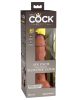 6" Dual Density Silicone Cock Tan