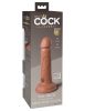 6" Dual Density Silicone Cock Tan