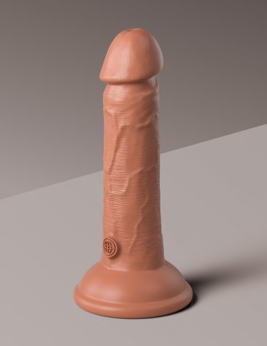 6" Dual Density Silicone Cock Tan