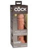 8" Dual Density Silicone Cock Tan