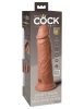8" Dual Density Vibrating Silicone Cock Tan
