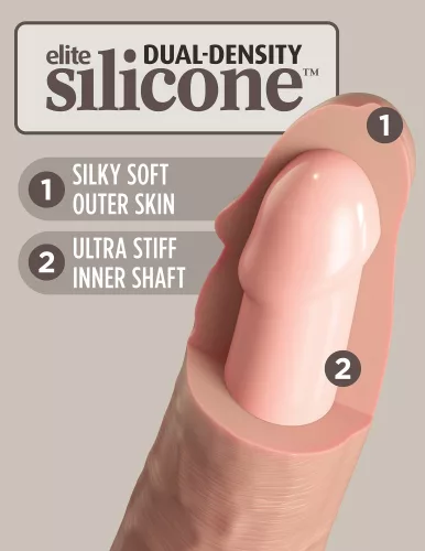 9" Dual Density Vibrating Silicone Cock with Remote Light