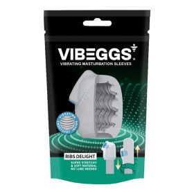   VIBEGGS - Ribs Delight - Vibrating Masturbation Sleeve - White