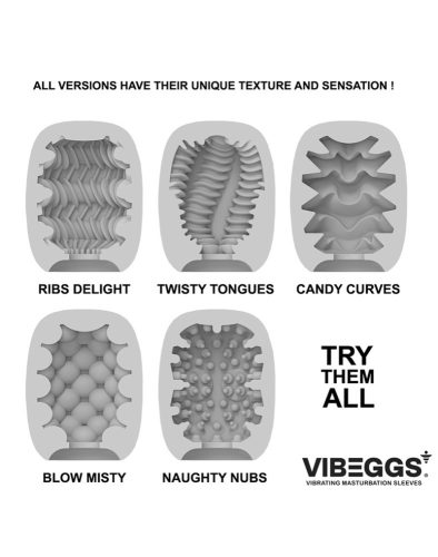 VIBEGGS - Naughty Nubs - Vibrating Masturbation Sleeve - White