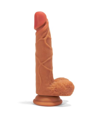 XMEN 7.6 inch Double Layer Silicon Dildo Brown_B0O50_1