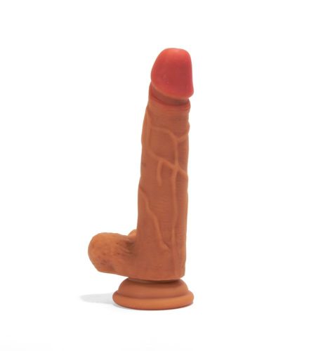 XMEN 7.6 inch Double Layer Silicon Dildo Brown_B0O50_1